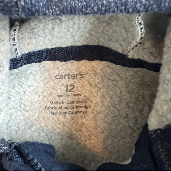 Carter’s Cozy Hooded One-Piece, Size 12 Months - Picture 6 of 6